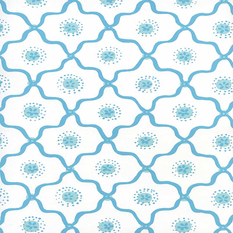 Quadrille Longfellow Turquoise Wallpaper 40 Off Samples
