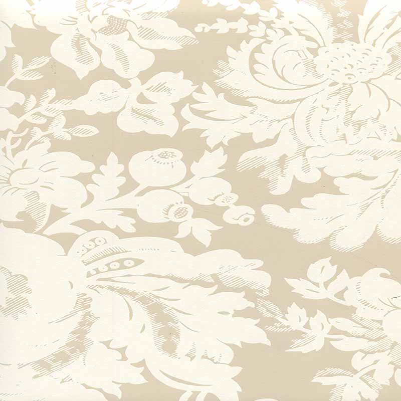 Quadrille Des Gardes Reverse Pumice Wallpaper 40 Off Samples