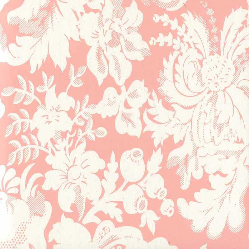 Quadrille Des Gardes Reverse Soft Pink Wallpaper 40 Off Samples