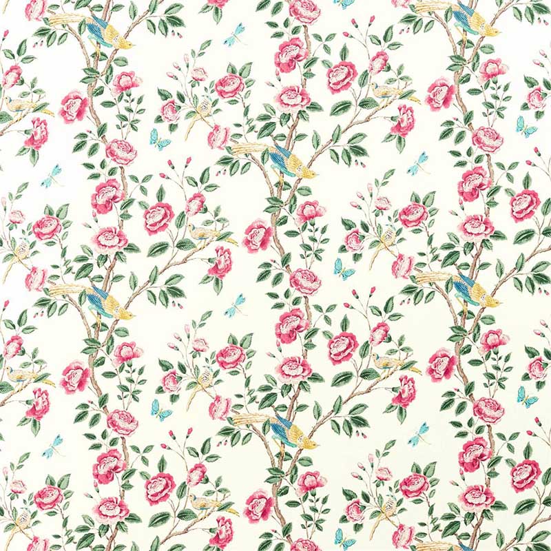 Sanderson Andhara Rose Cream Fabric 40% Off | Samples