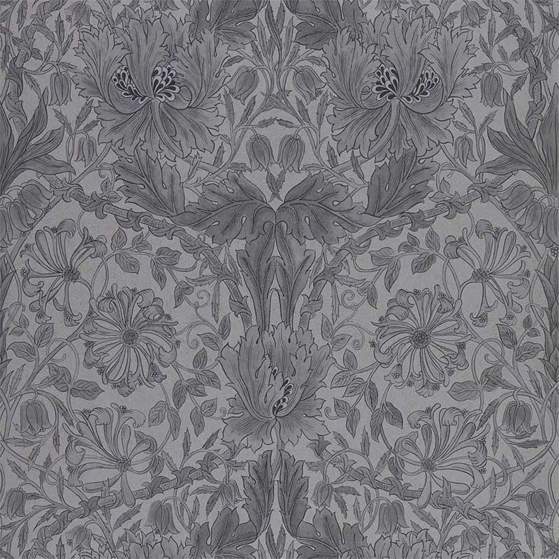 Morris And Co Pure Honeysuckle Tulip Black Ink Wallpaper 40 Off Samples