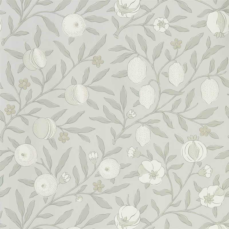 Morris And Co Pure Fruit Grey Blue Wallpaper 40 Off Samples