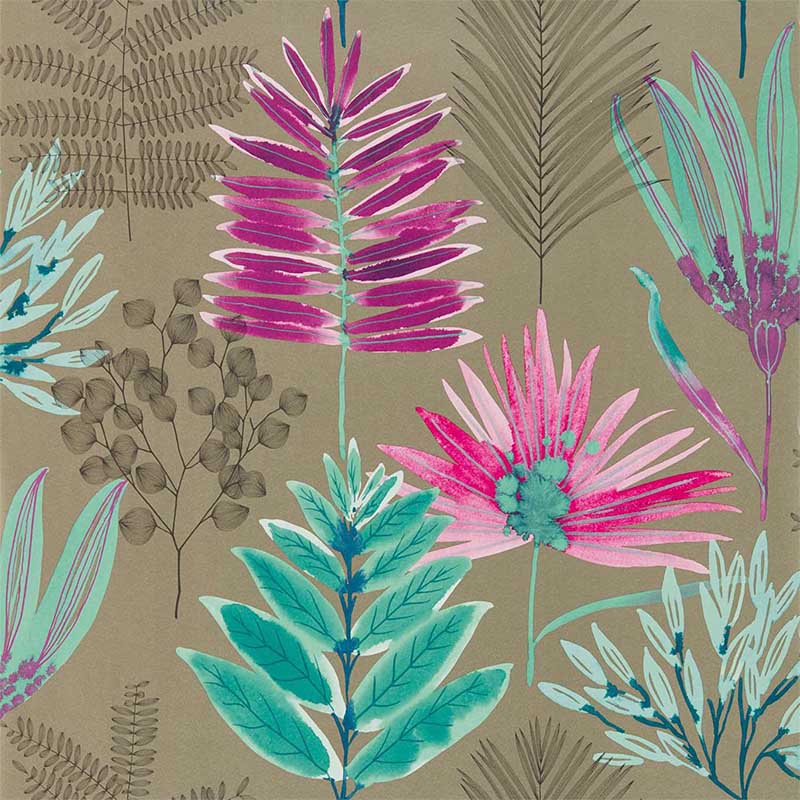 Harlequin Yasuni Lagoon Cerise Wallpaper 40 Off Samples