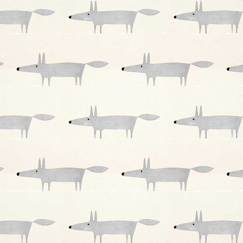 Scion Mr Fox Silver Wallpaper 40 Off Samples