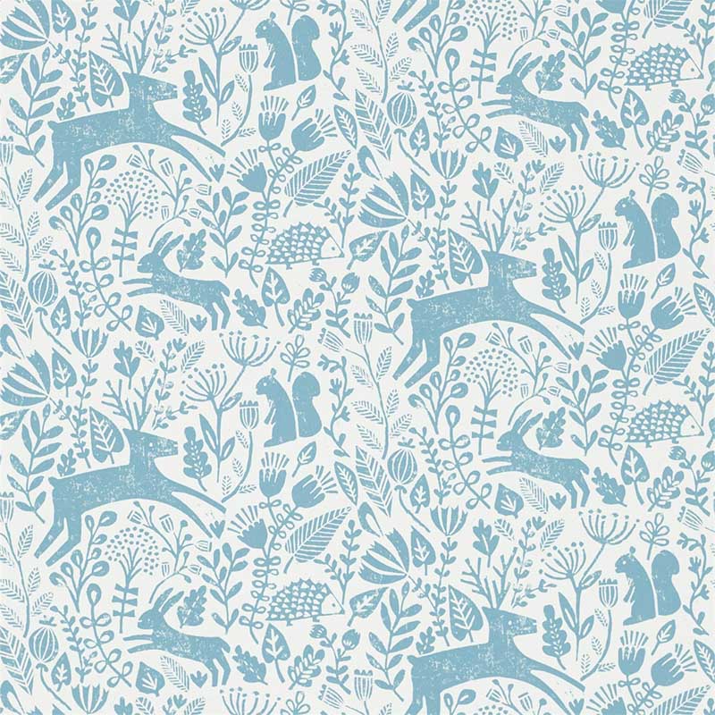 Cobalt Floral Pattern Wallpaper – Lovecup.com