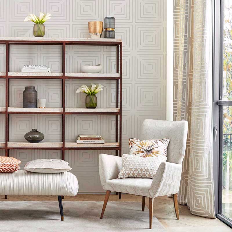 Harlequin Radial Pearl Paprika Wallpaper 40 Off Samples