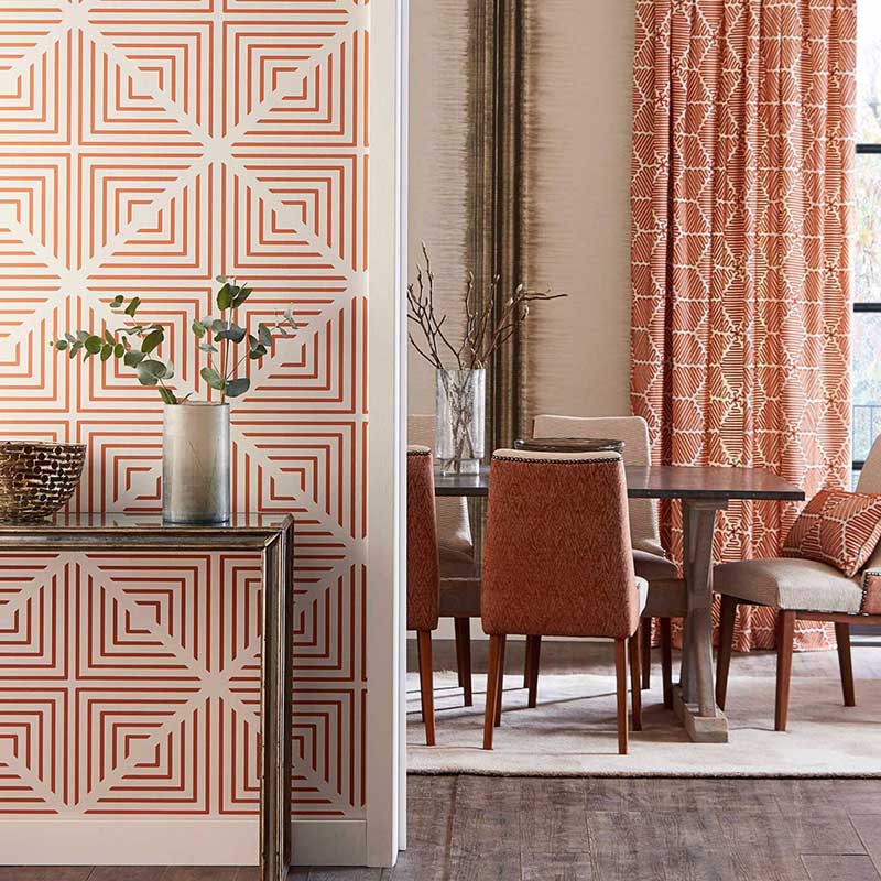 Harlequin Radial Pearl Paprika Wallpaper 40 Off Samples