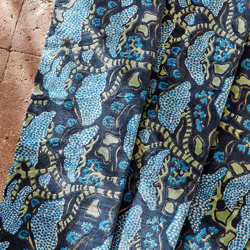 Sanderson Bonsai & Gingko Blue Fabric 40% Off | Samples