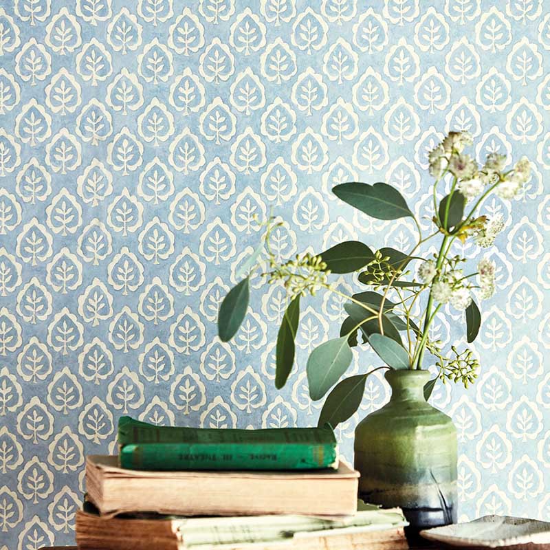 Sanderson Fencott Blue Wallpaper 40 Off Samples