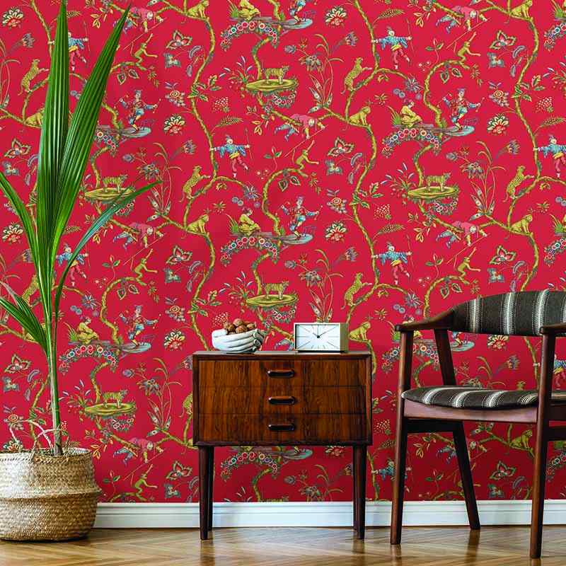 Scalamandre Chinoise Exotique White Wallpaper 40% Off | Samples