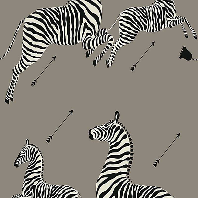 Scalamandre Zebras Removable Grey Wallpaper 40 Off Samples