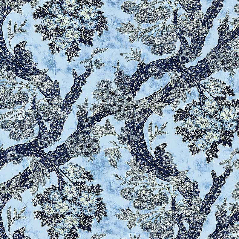 Old World Weavers Summerhouse Hill Blues Fabric 40% Off | Samples