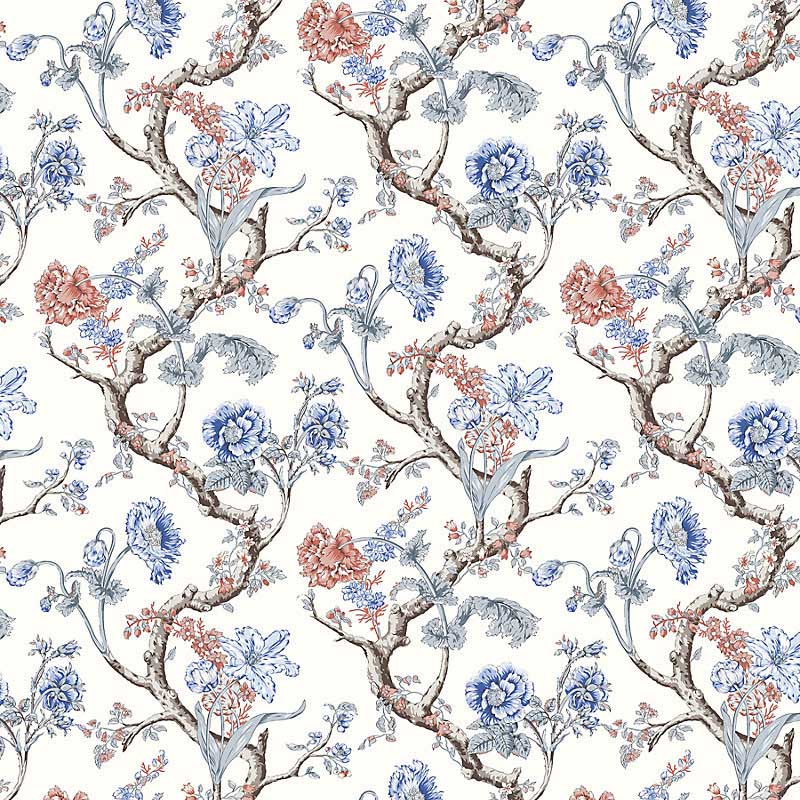 Scalamandre Andrew Jackson Floral Riviera Wallpaper 40% Off | Samples