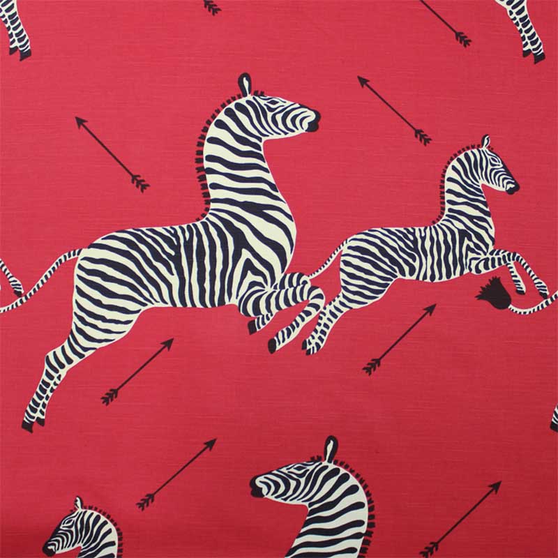 Scalamandre Zebras Masai Red Fabric 40% Off | Samples