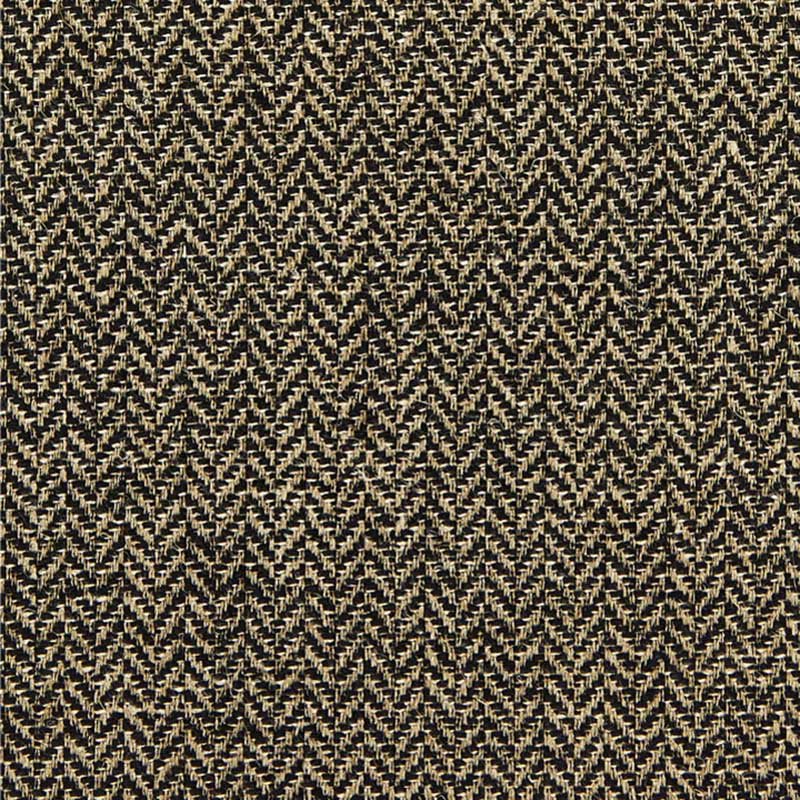 Scalamandre Oxford Herringbone Weave Ebony Fabric (Samples)