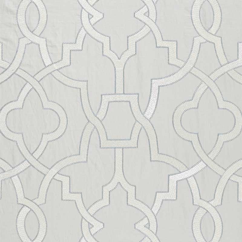 Scalamandre Damascus Embroidery Pearl Grey Fabric 40% Off | Samples