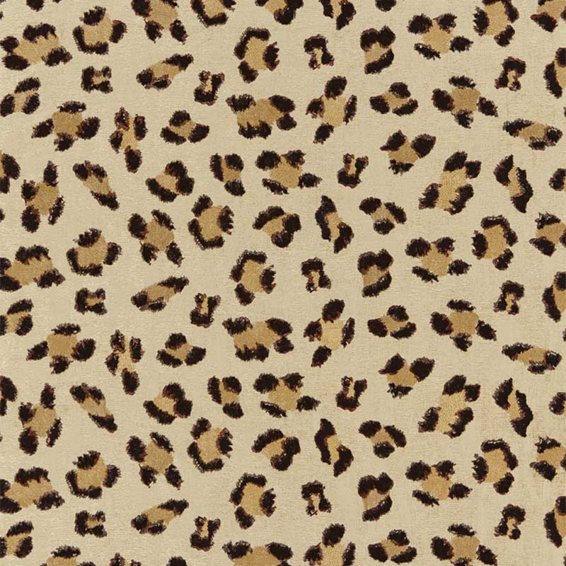 Scalamandre Broderie Leopard Chocolate On Sand Fabric 40% Off | Samples
