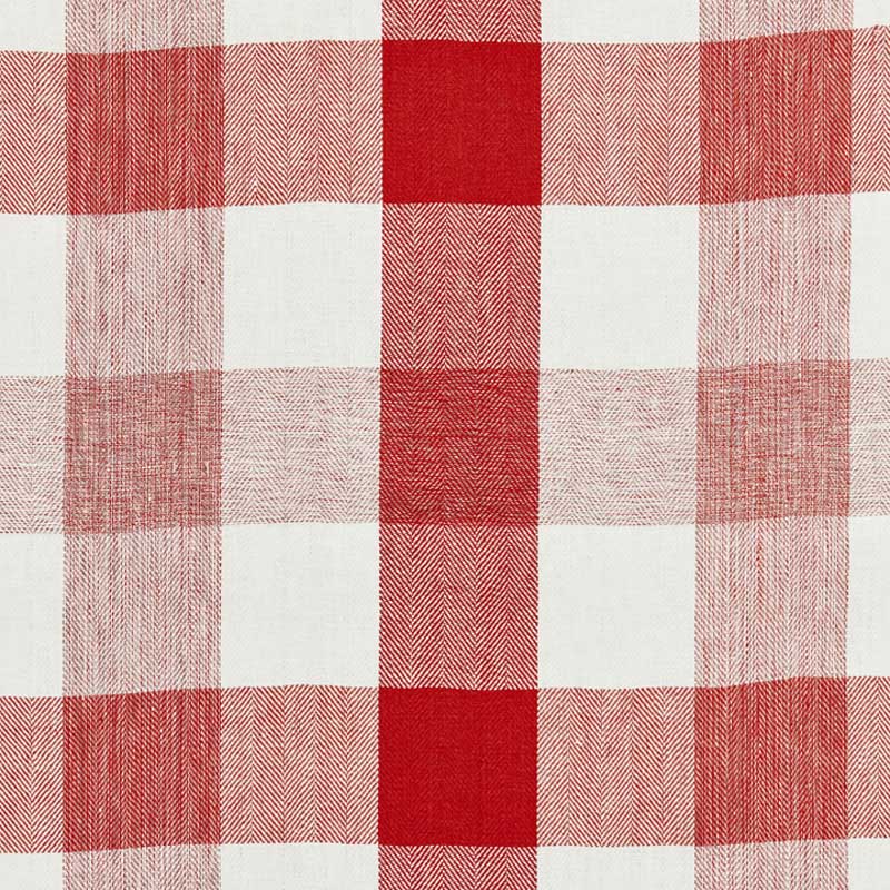 Scalamandre Westport Linen Plaid Coral Fabric 40% Off | Samples