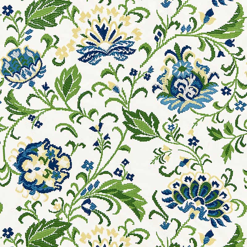 Scalamandre Delphine Embroidery Jardin Fabric 40% Off | Samples