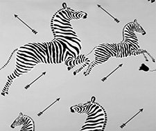 Scalamandre Zebras Serengeti Green Wallpaper 40% Off | Samples