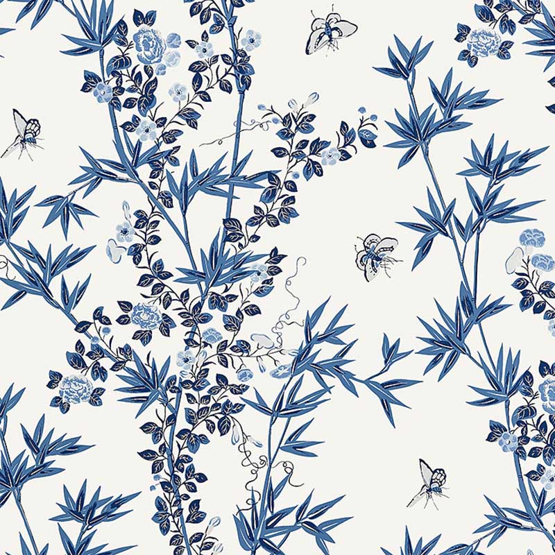Scalamandre Jardin De Chine Porcelain Wallpaper 40% Off | Samples