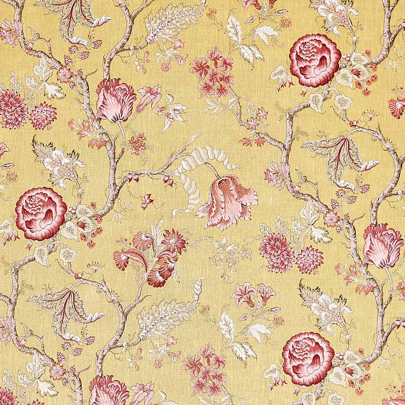 Schumacher Josephine Ochre Fabric 40% Off | Samples