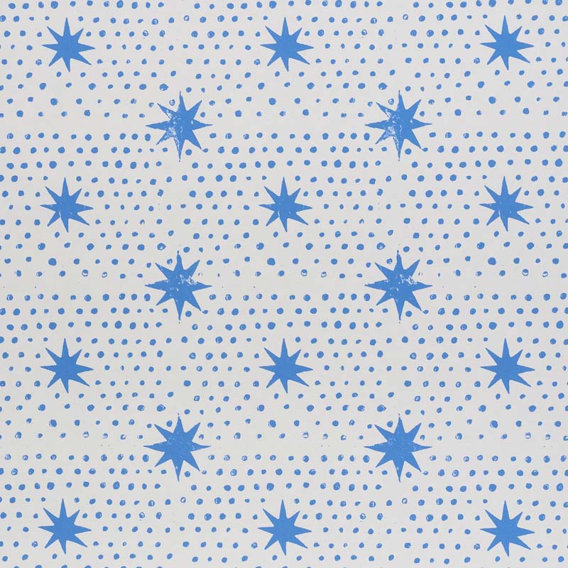 Schumacher Spot & Star Blue Wallpaper 40% Off | Samples