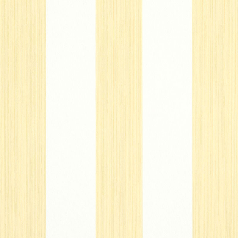 Schumacher Edwin Stripe Wide Buttercup Wallpaper 40% Off | Samples