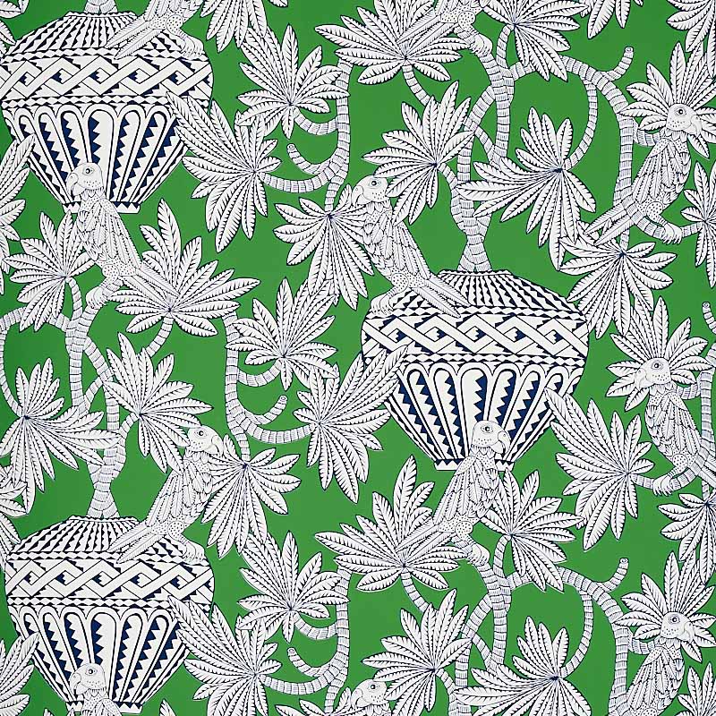 Schumacher Santarem Green Wallpaper 40 Off Samples