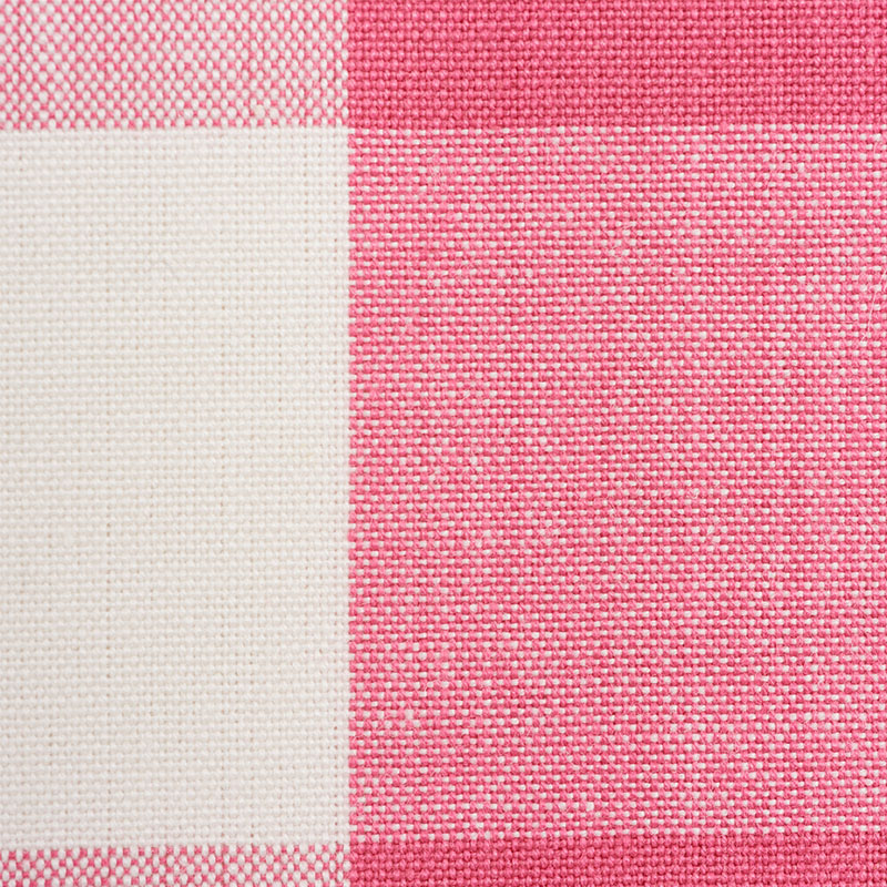 Schumacher Camden Cotton Check Magenta Fabric 40% Off