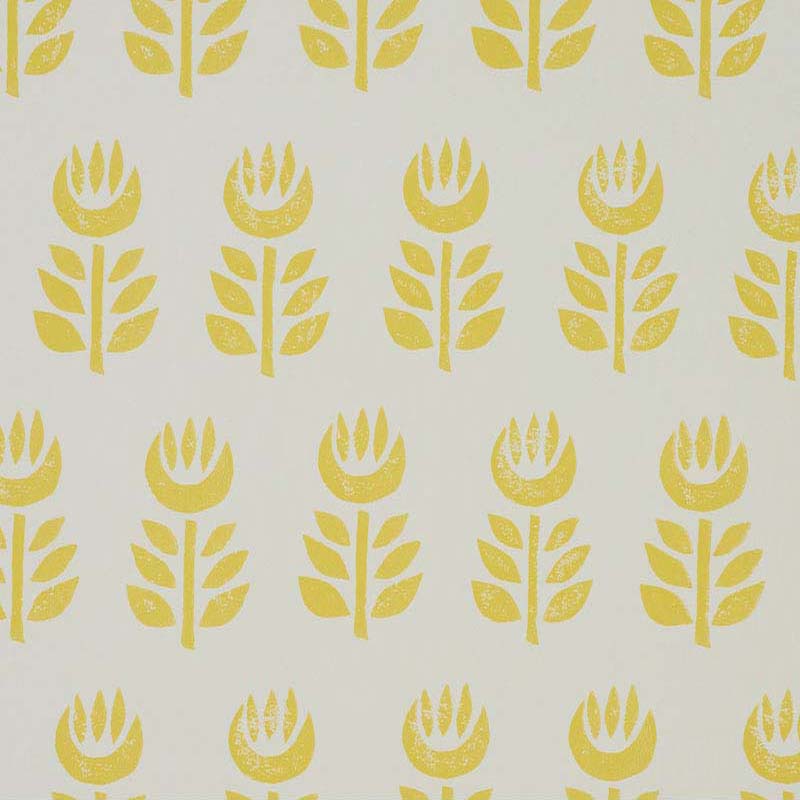 Schumacher Rosenborg Yellow Wallpaper (Samples)