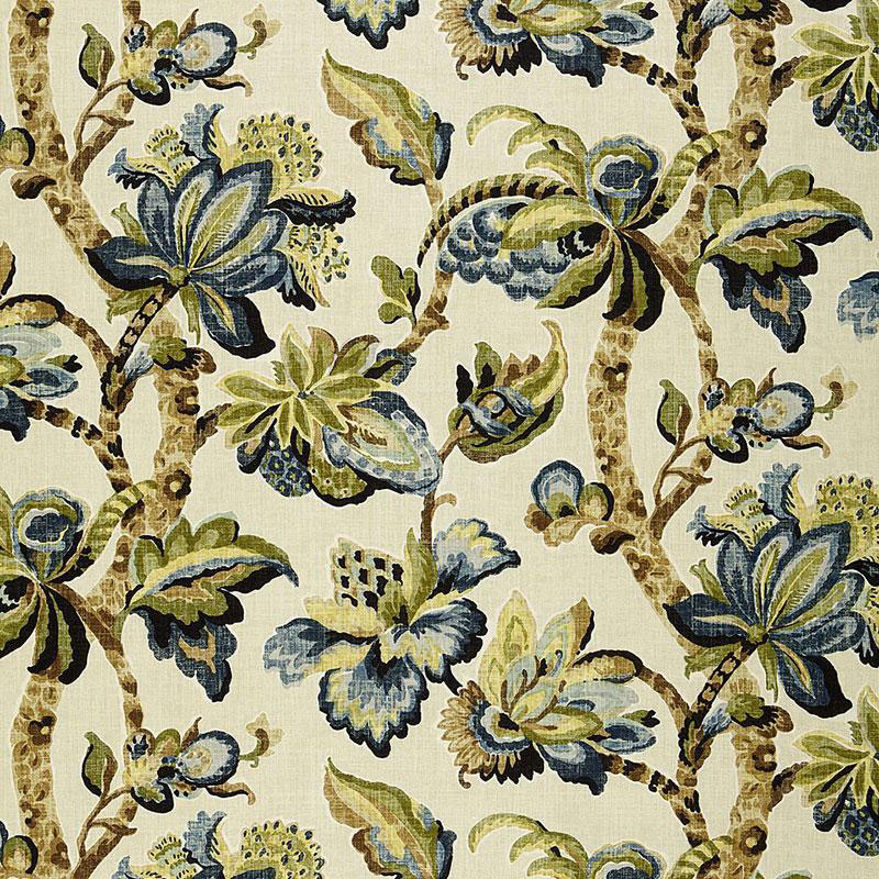 Schumacher Kemscott Indigo Fabric 40% Off | Samples