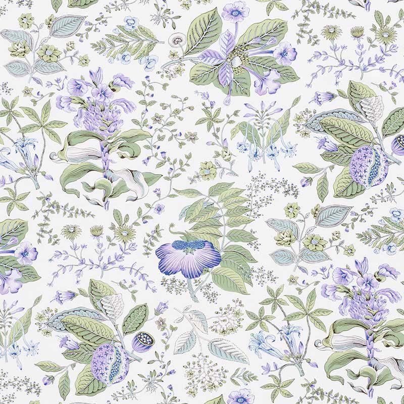 Schumacher Pomegranate Botanical Purple Fabric 40% Off | Samples