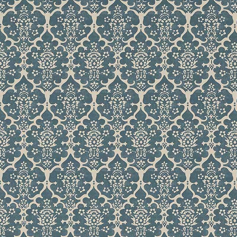 Schumacher Burley Peacock Blue Wallpaper 40% Off | Samples