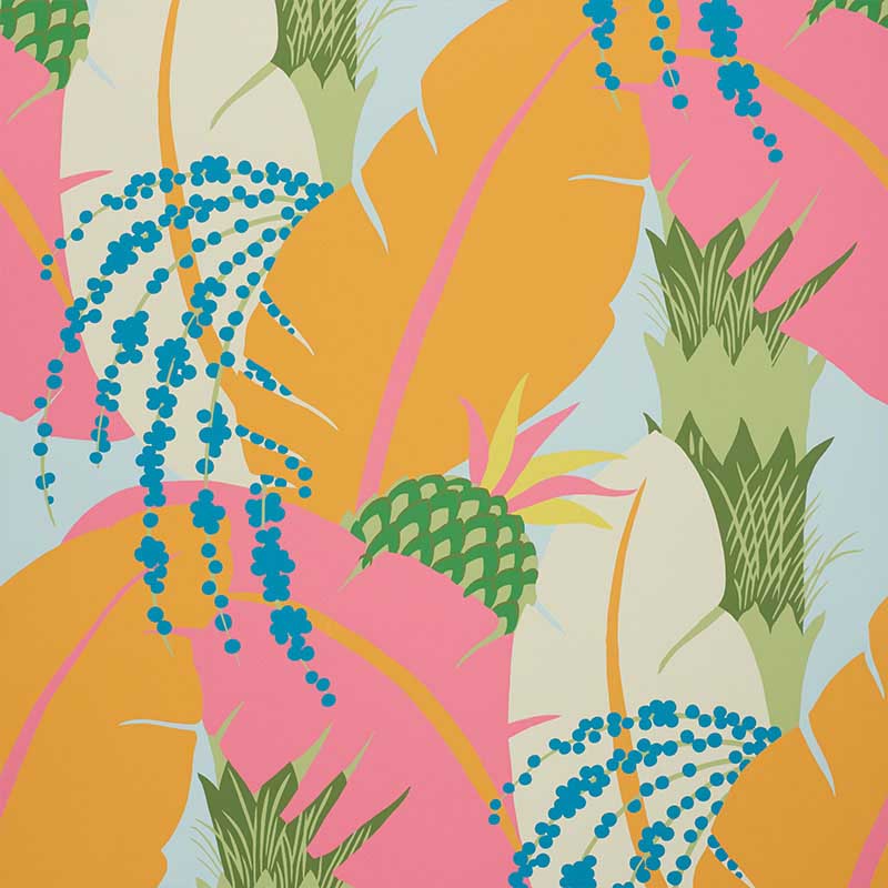 Schumacher Ananas Tropical Wallpaper 40 Off Samples