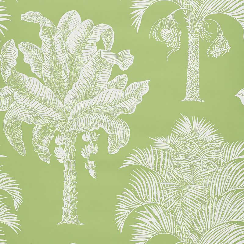 Schumacher Grand Palms Leaf Wallpaper 40 Off Samples