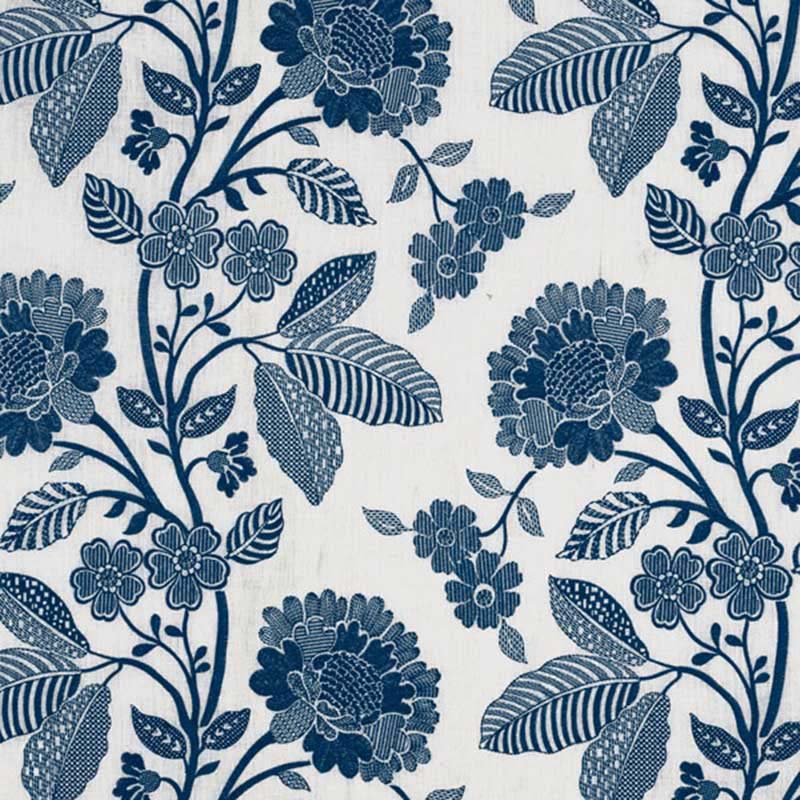 Schumacher Elspeth Indigo Fabric 40% Off | Samples