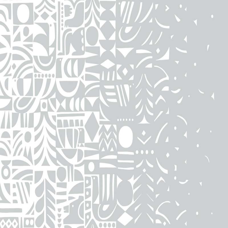 Marimekko Yön Varjo Gray and Off-White Wallpaper 40% Off | Samples