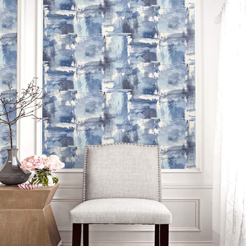 Seabrook Dry Brush Faux Blue Wallpaper 40% Off | Samples