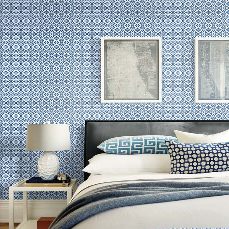 Seabrook Coastal Tile Blue Wallpaper 40 Off Samples