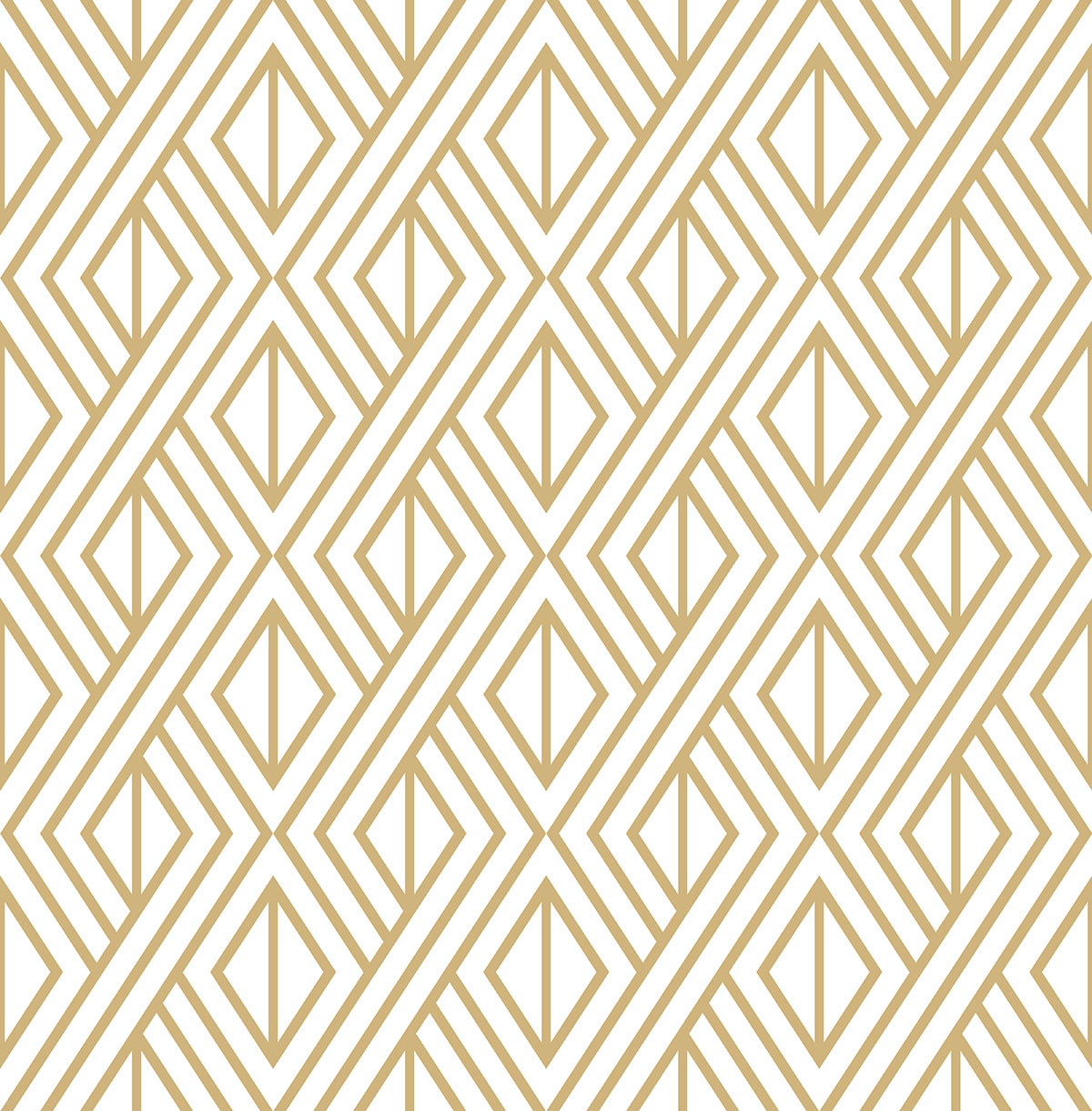 NextWall Diamond Geometric Peel & Stick Wallpaper - Gold