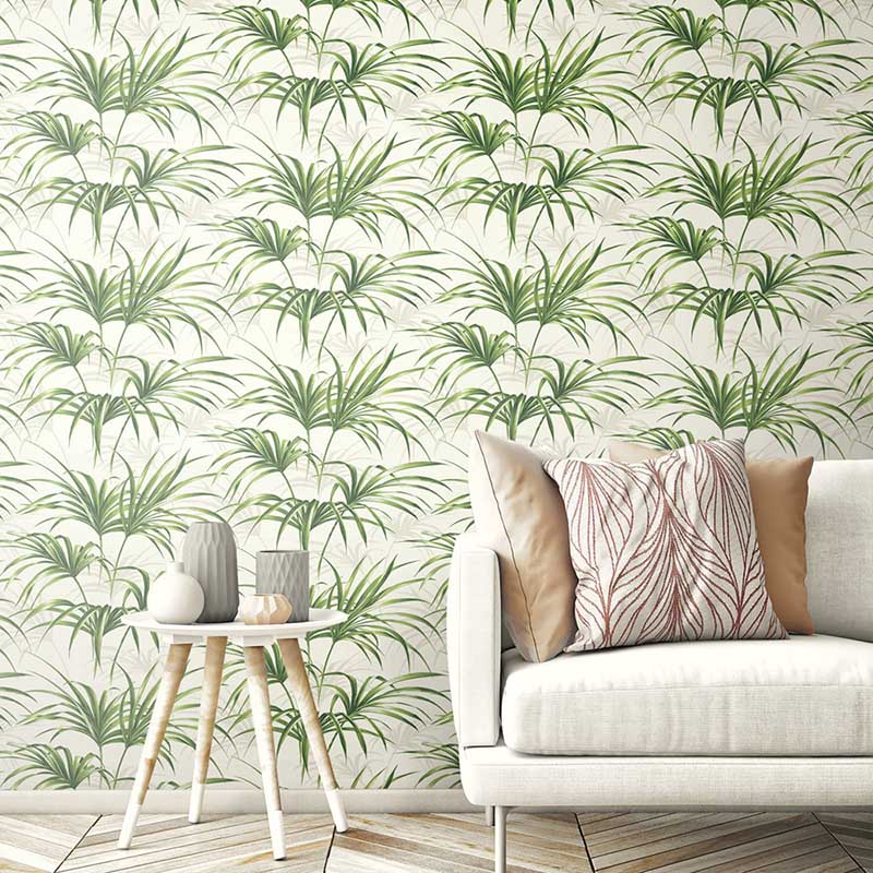 Seabrook Tropical Palm Leaf Green Wallpaper 40% Off | Samples