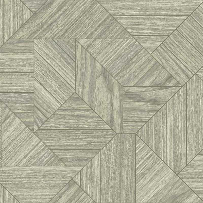 York Wood Geometric Grey Wallpaper 40% Off | Samples