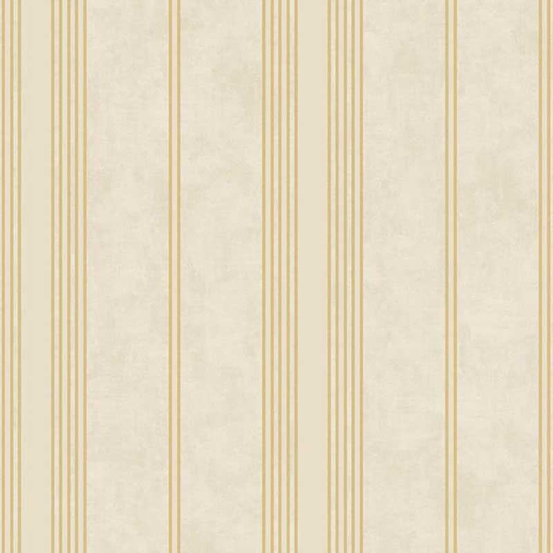 York Channel Stripe cream gold Wallpaper 40% Off | Samples