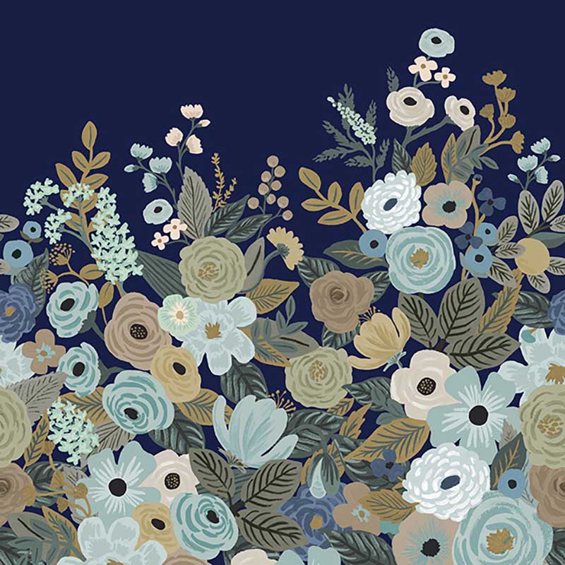 Rifle Paper Co. Garden Party Mural Navy Wallpaper 40% Off | Samples